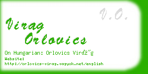 virag orlovics business card